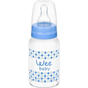 Wee Baby Isıya Dayanıklı Cam Biberon Mavi 120Ml