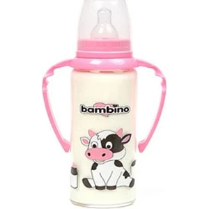 Kulplu Cam Biberon-Pembe 125Ml