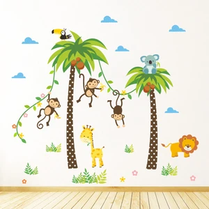 Cosy Home Gift Çocuk Ve Bebek Odası Sevimli Koala Zürafa Maymun Yeni Sezon Duvar Sticker