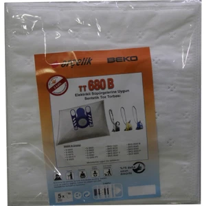 TT 680 B Elektrikli Süpürgeye Uygun Sentetik Toz Torbası