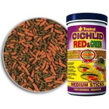 Tropical cichlid red & green sales medium sticks