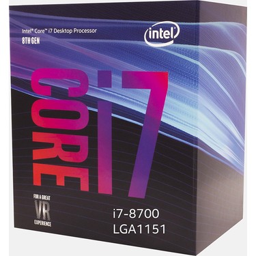 Intel Core i7 8700 3,2 GHz 12 MB Cache 1151 Pin İşlemci Fiyatı