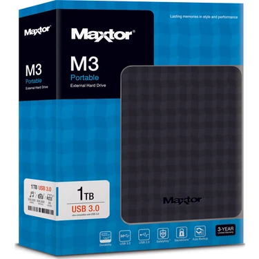 Maxtor M3 1TB 2,5'' USB 3.0 Taşınabilir Disk STSHX-M101TCBM Fiyatı