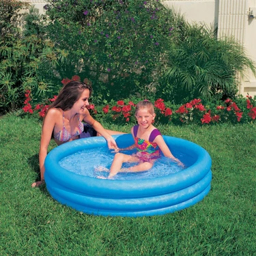 intex Kristal Şişme Havuz 114x25 cm Mavi Renk Dayanıklı Malzemeden Çocuklar için ürün görseli