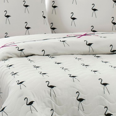 Flamingo Yatak Örtüsü Tek Kişilik