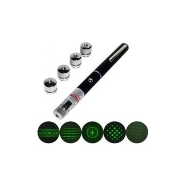 Cix 100mw 5 Başlıklı Yeşil Lazer Pointer