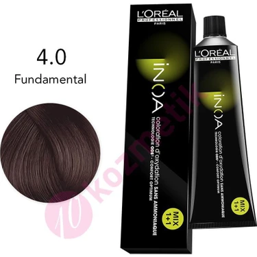 L'Oréal Professionnel İnoa Amonyaksız Saç Boyası No: 4.0 Fundamental