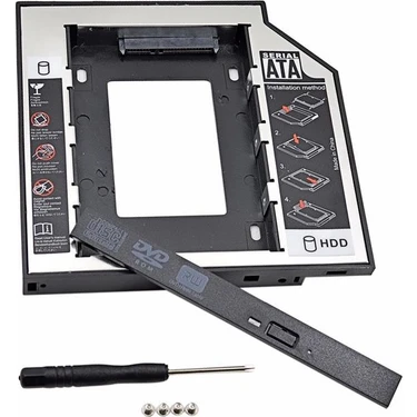 Alfais 4716 9.5mm Sata Hdd Harddisk Caddy Kızak Kutu Laptop Ssd Notebook İkinci Hdd