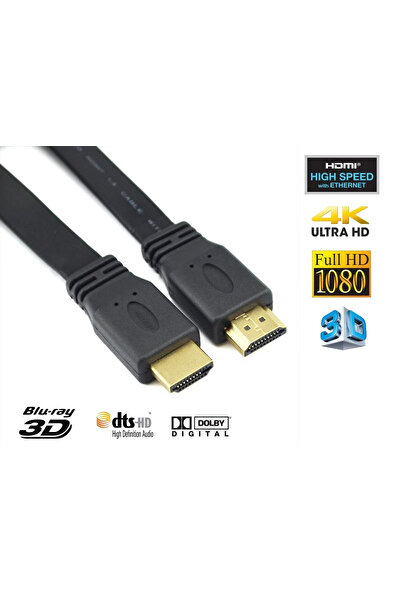 Navidata 3 Metre Flat HDMI Kablo 4K Ultra HD