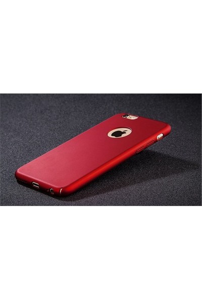 Case Leap İphone 6/6S Plus Tam Korumalı İnce Rubber Kılıf Kırmızı