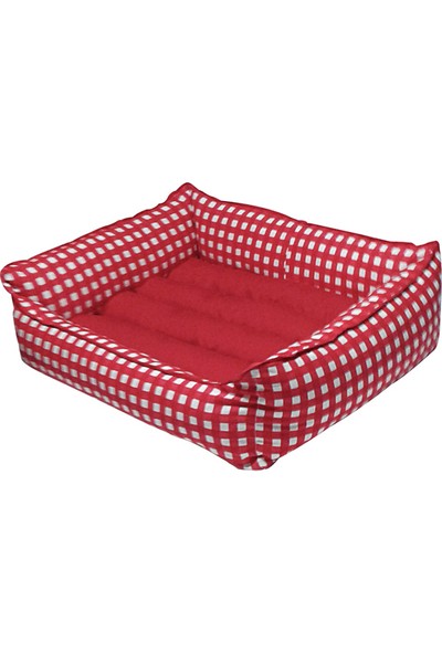 Bronza Soft Kedi-Köpek Yatağı No: 3 60x70x15 Kırmızı