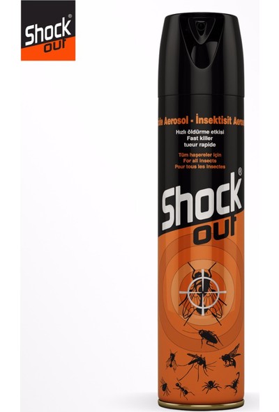 Dual Shock Out Aerosol: Hamamböceği, Kalorifer Böceği, Karasinek, Sivr