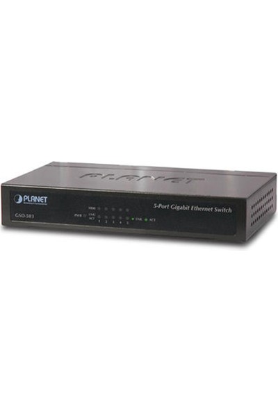 Planet 5 Port Pl-Gsd-503 10/100/1000 Mbps Gigabit Ethernet Switch (Metal Case)