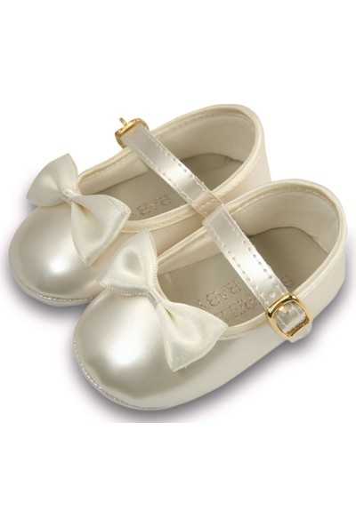 Freesure İsme Özel İsme Özel Kız Bebek Ayakkabı Model 1 Ecru