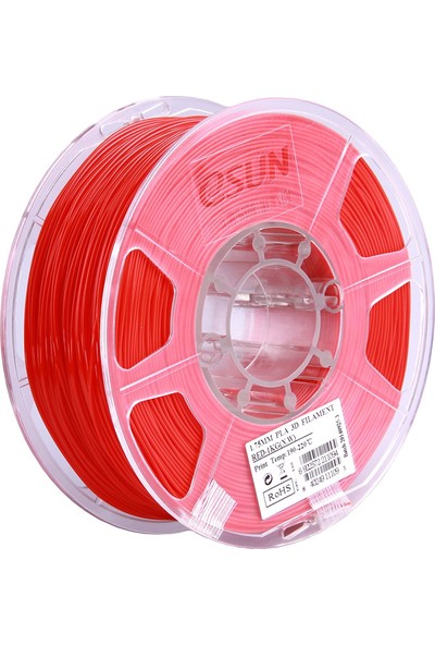 eSUN Pla+ Kırmızı 1,75 mm Filament 3D