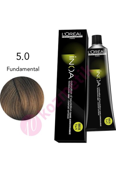 L'Oréal Professionnel İnoa Amonyaksız Saç Boyası No: 5.0 Fundamental 60Ml.