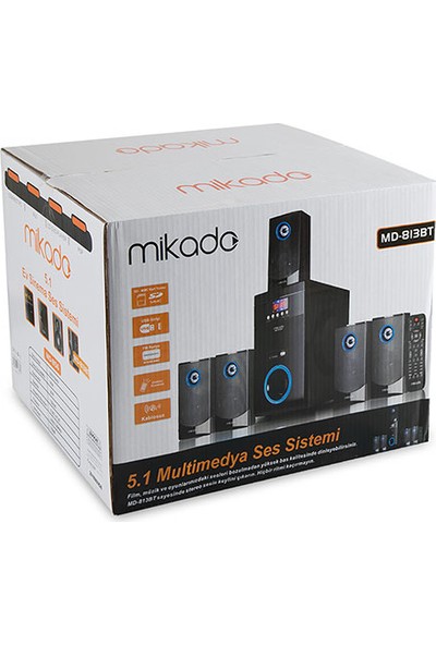 Mikado MD-813BT 5+1 Usb+SD+FM Destekli Multimedia Bluetooth Speaker