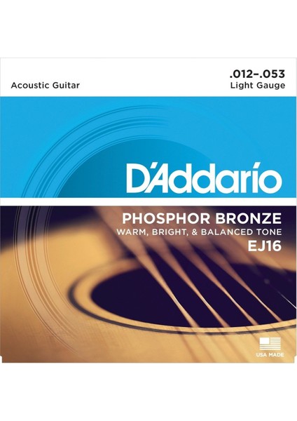 EJ16 Phosphor Bronze Akustik Gitar Teli (12-53)