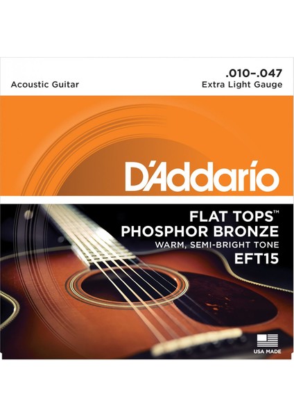 EFT15 Flat Tops Akustik Gitar Teli (10-47)