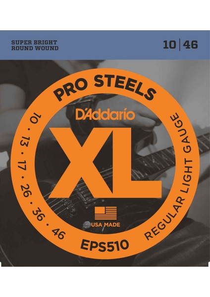 EPS510 Pro Steels Elektro Gitar Teli (10-46)