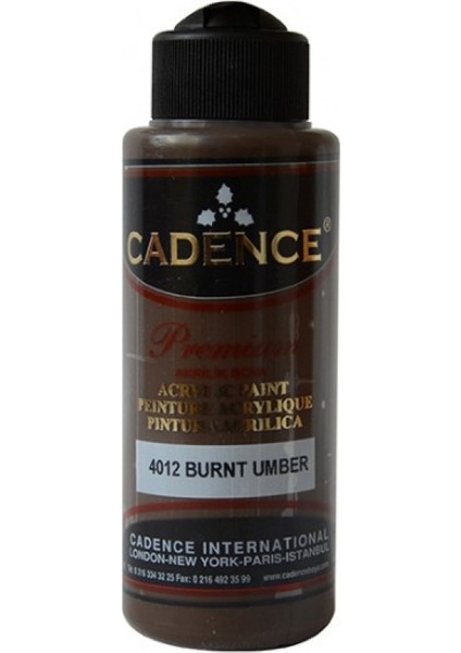 Premium Akrilik Boya 120ml 4012 Burnt Umber