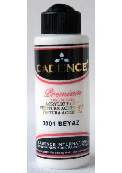Premium Akrilik Boya 120ml 0001 Beyaz