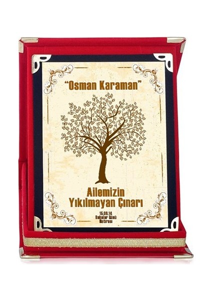 Evimizin Çınarına Özel Plaket