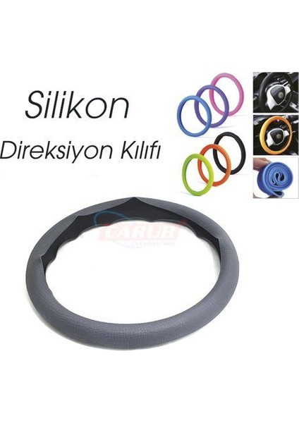 Direksiyon Kılıfı Silikonlu Gri