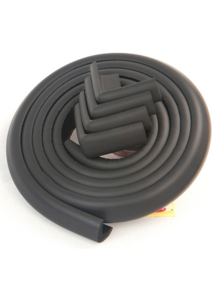 Kauçuk Kenar ve Köşe Koruyucu Set İnce (Slim) 2 Metre + 4 Adet