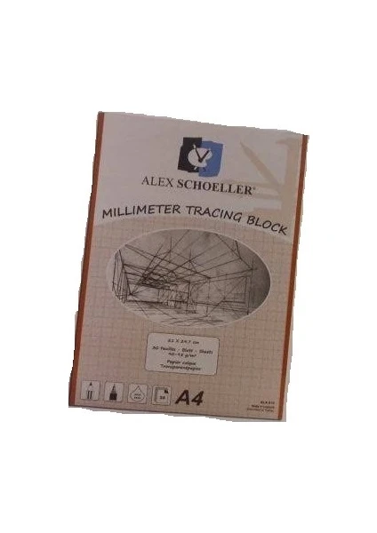 Alex Schoeller Millimetrik Aydinger Blok 95-95 gr. A4 30 Yaprak