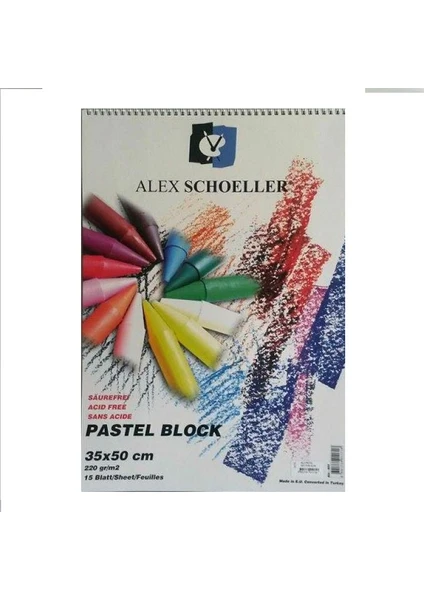 Alex Resim Blok 35X50 220Gr Pastel 15 Li Alx-851