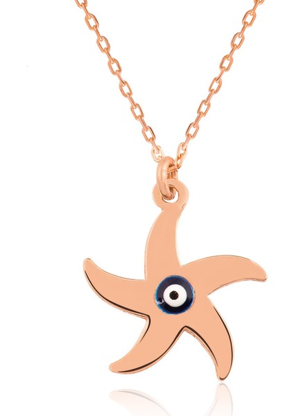 Bayan Lili Gümüş Deniz Yıldızı Kolye