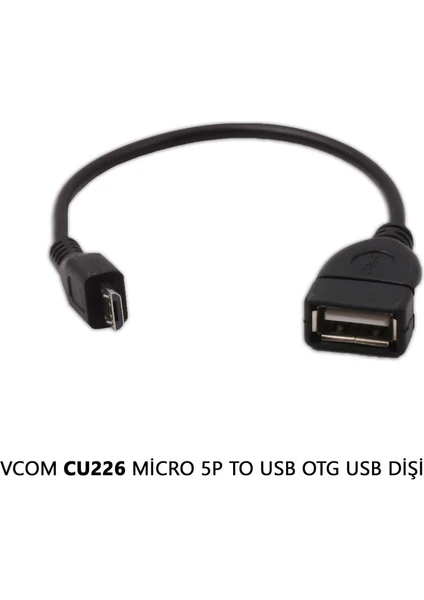 Cu226 Micro 5P To Usb Otg Usb Dişi 15Cm