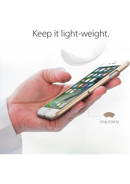 Apple iPhone 7 Plus Kılıf Thin Fit Champagne Gold 043CS20734 fırsatları