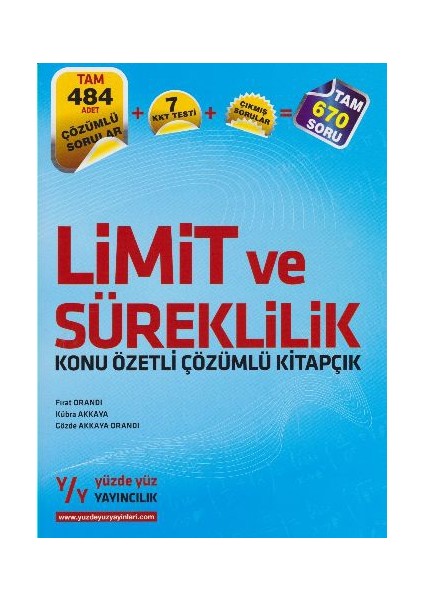 Yüzdeyüz Yayınları Limit ve Süreklilik