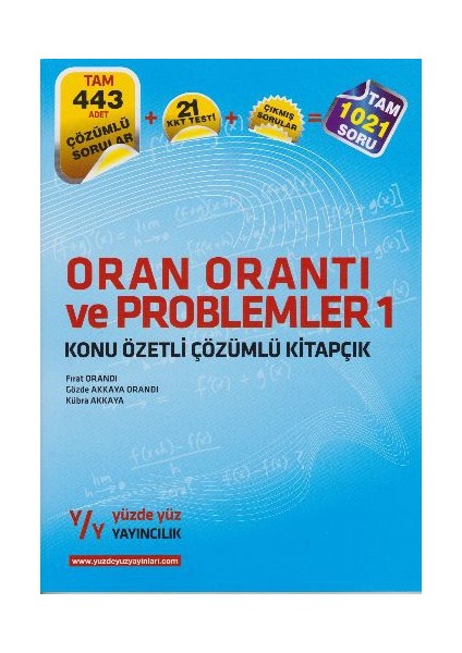 Yüzdeyüz Yayınları Oran Orantı Problemler 1