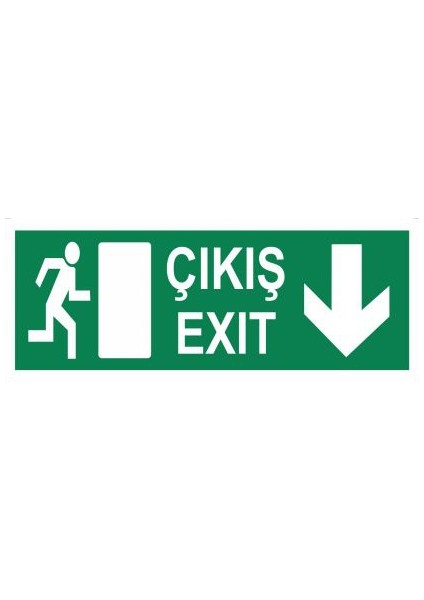 "Çıkış Exit Aşağı" 10X25cm