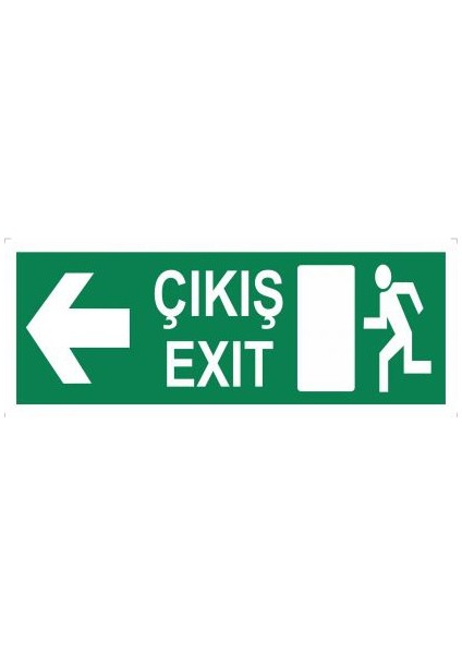 "Çıkış Exit Sol" 10X25cm