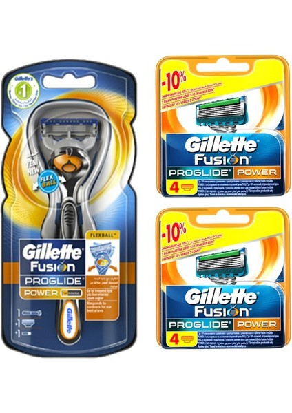 Fusion ProGlide FlexBall Power 1up Makina+8 Başlık