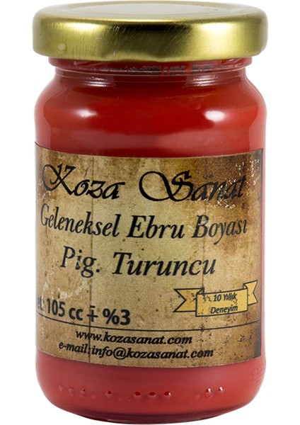 Ebru Boyası - Ezilmiş Boya Pigment Turuncu 105 Cc