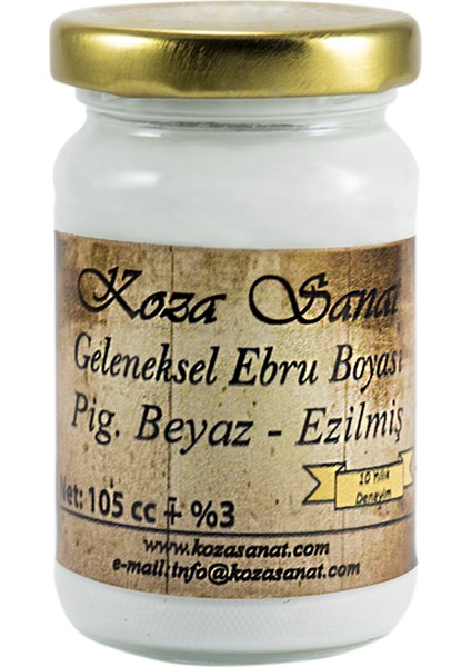 Ebru Boyası - Ezilmiş Boya Pigment Beyaz 105 Cc