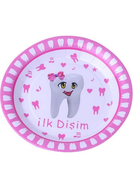 İlk Dişim Tabak - Pembe