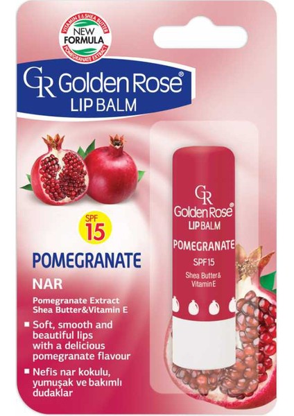 Golden Rose Lip Balm No: 08 Pomegranate - Dudak Nemlendiricisi - 8691190070045