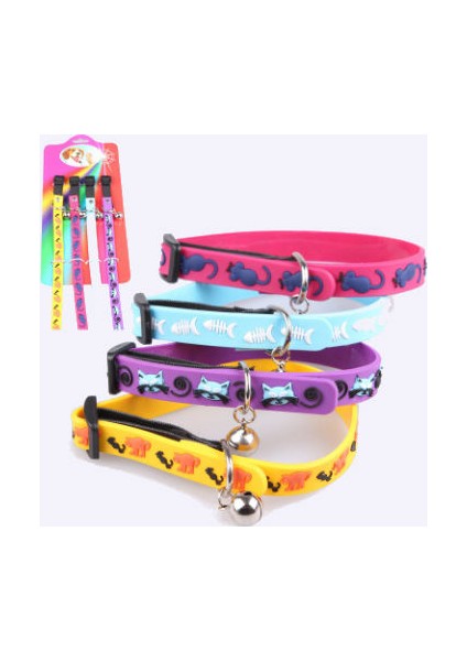 Çıngıraklı Silikon Kedi Tasması