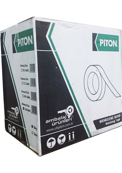18mm x 25m Maskeleme Bandı 96 Adet