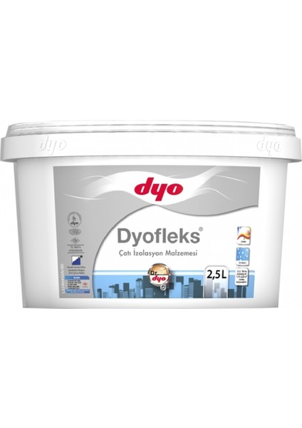 Dyofleks Sıvı Çatı İzolasyon Malzemesi 2,5Lt. Beyaz