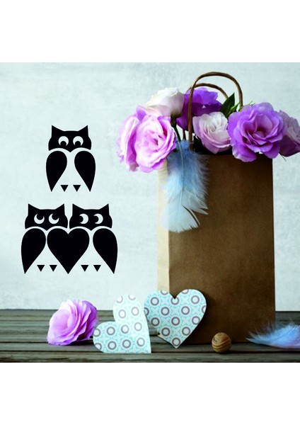 Modern Owls Duvar Sticker
