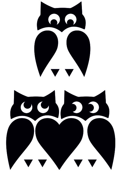 Modern Owls Duvar Sticker fiyatları