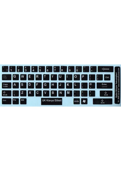 Notebook Uzman İngilizce Uk Klavye Sticker, İngiliz İngilizcesi Uk Klavye Etiketi, Notebook Ve Pc Uyumlu