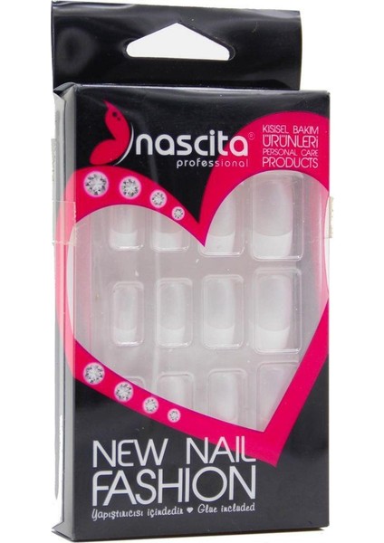 Takma Tırnak Beyaz Doğal French 24 Lü Nasnaıl00040<